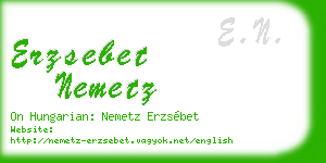 erzsebet nemetz business card